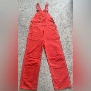 Dickies Men's Dyed Red Carpenter Overalls 36x32